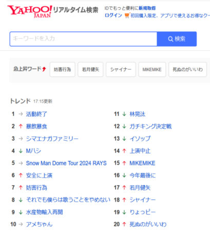 リアルタイム検索