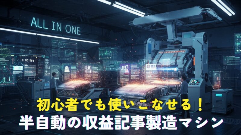 半自動の収益記事製造マシン　特典　HMP