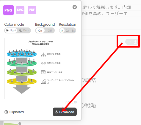 Napkin AIの図やグラフをダウンロードする