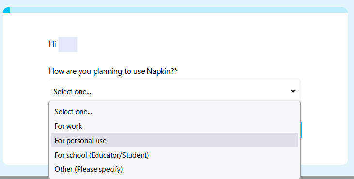 Napkin AIの使い方 設定